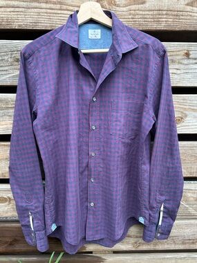 Hartford 100% Cotton Plaid Paul Fit Shirt - M